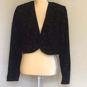VTG,ONYX Nite Sparkling Cropped Cardigan M, In,U.S.A.